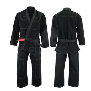 Kimono de Jiu-Jitsu Brésilien Unisexe en Coton 100% Respirant et Doux pour la Peau, Gris, 240g, Anti-rétrécissement, Personnalisable, Fabriqué au Pakistan, RC Fitness - Product Image 2