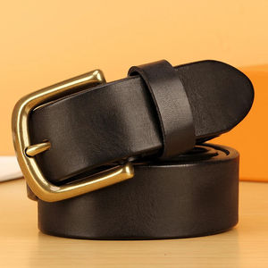Sangle de ceinture en cuir de couleur personnalisée avec logo personnalisé sans boucle pour hommes Ceintures de 35mm seulement avec propre logo - Product Image 2