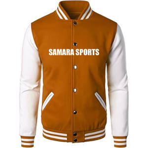 Vestes de mode Doublure matelassée Patchs en chenille personnalisés Letterman College Hommes Bomber Baseball Coupe-vent Vestes universitaires en laine - Product Image 1