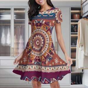 Vente en gros Robe décontractée pour femme de qualité supérieure avec tissu doux et respirant, look tendance, tenue confortable, adaptée au bureau et à la maison - Product Image 4