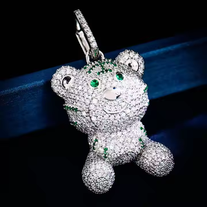 Colgante y Dije de Moissanita con Diseño de Tigre de Dibujos Animados, Estilo Hip Hop, Personalizado y Adorable, de Plata 925, Accesorio de Moda - Product Image 2