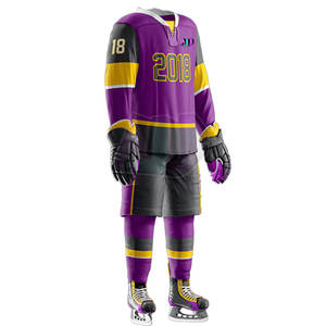 Uniforme de Hockey sobre Hielo para Equipo, 100% Poliéster, Absorbe la Humedad y es Transpirable, Servicio OEM, Conjuntos Personalizables con Nombre de Equipo - Product Image 4