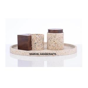 Incrustation de résine artisanale en bois aspect marbre, brûleur de Bakhoor, boîte de brûleur d'encens, plateaux de service pour le Ramadan, décoration de mariage, cadeaux - Product Image 1