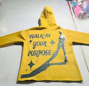 Precios bajos algodón polar 500 GSM serigrafía Sudadera con capucha High Street transpirable invierno serigrafía Sudadera con capucha - Product Image 3