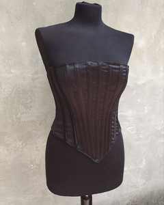 Corset en satin pour femme de créateur haut de luxe pour fête et événement à porter nœud surdimensionné silhouette unique bustier respirant mince contrôle ferme - Product Image 2