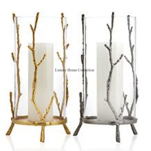 Forma de rama de árbol, portavelas de Metal de Color plateado, espejo pulido, aspecto atractivo, soporte votivo, suministros al por mayor de relámpagos - Product Image 2