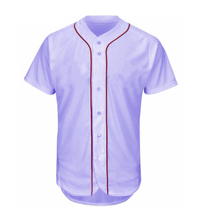 100% Polyester Printed Sublimated 2 Button Custom Made Wholesale Baseball Softball Jersey for Teams and Clubs - Product Image 5