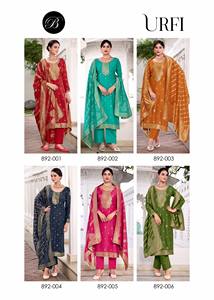 Salwar Kameez Tradicional para Mujer, Corte Recto, Viscosa, Seda Romana, Tela Lisa, Ropa de Fiesta India y Pakistaní, Incluye Chinon - Product Image 2