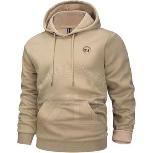 Cotton Thick Plain Heavyweight Winter Hoodies Oversized Custom Pullover No <b>String</b> Men's Sweatshirts Fleece Lining Warm Regular - Product Image 6