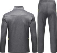 Ensemble de survêtement unisexe personnalisé en polaire respirant à fermeture éclair intégrale pour l'hiver, idéal pour le jogging et l'entraînement en extérieur