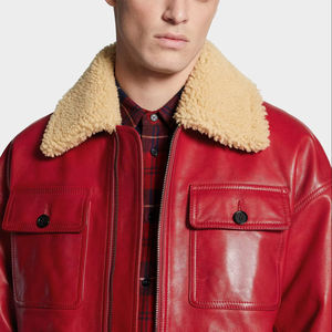 Veste en cuir en toile vintage chic pour hommes et femmes à capuche coupe-vent et respirante - Product Image 3