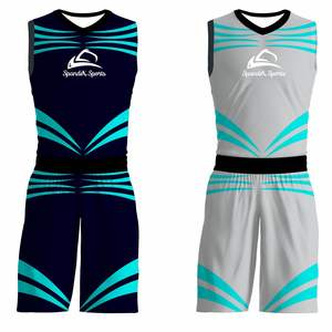Ropa de baloncesto reversible al por mayor, camiseta de baloncesto hecha en poliéster 100%, conjunto de ropa deportiva personalizada - Product Image 1