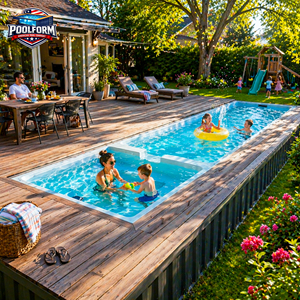 Wholesale Fiberglass Wood <b>Pools</b> Waterproofing Outdoor Spa Family Easy Install Endless Swimming <b>Pool</b> - Product Image 2