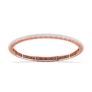 Trendy 925 Sterling <b>Silver</b> Round Cut Leb Grown <b>Bangles</b> for <b>Women</b> Gold Accented Jewelry to Elevate Style and Beauty - Product Image 3