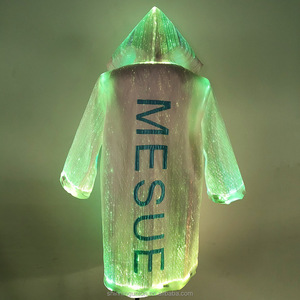 LED Robe felpa con cappuccio abbigliamento leggero-abito luminoso LED mantello abbigliamento in fibra ottica cappotto-Stage Dance LED Rave Gear Costume Wear Men - Product Image 1