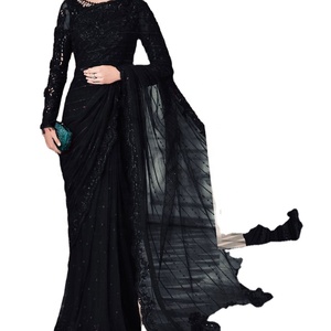 ชุดสาหรี่กะมีซผ้าชีฟองปักลายสไตล์อินเดีย-ปากีสถาน งานปักมือประณีต ดีไซน์ทันสมัย เหมาะสำหรับงานปาร์ตี้ ขายดีประจำปี 2023 - Product Image 1