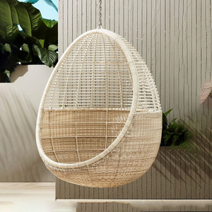Fauteuil suspendu en rotin de haute qualité avec coussin, mobilier d'extérieur, conception OEM personnalisée, fauteuils suspendus en hamac provenant d'une usine au Vietnam - Product Image 1