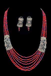 Qualité supérieure Hollywood Inspiré Meenakari Collier Motif Unique Indien Bijoux De Mariée Pierre Perlée Lumineux Accrocheur - Product Image 3