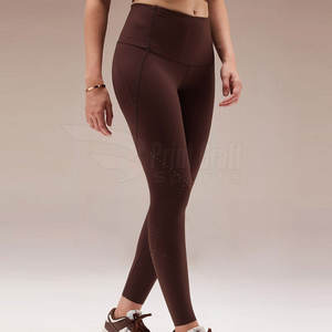 <b>Women's</b> Latest Design Solid <b>Pattern</b> Elastic Waist Fitness Clothing Street Wear In-Stock <b>Women's</b> <b>Legging</b> - Product Image 2