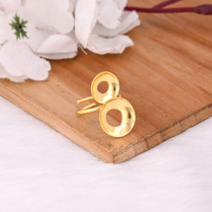 Hot Selling Yellow Gold Plated Brass <b>Ring</b> <b>Open</b> Adjustable <b>Ring</b> Simple Designer Classical Brass <b>Ring</b> for Girls and Women Gifts - Product Image 5
