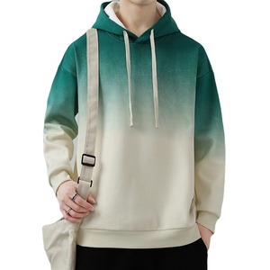 Nuevo diseño de logotipo personalizado etiqueta ecológica sudaderas con capucha para hombre gradiente ácido lavado vintage de talla grande sudaderas con capucha para hombre - Product Image 1