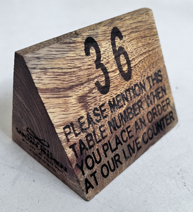 DIVRIS NJ-2326 Wooden Rectangle <b>Table</b> Number Stands Rustic Handmade for Restaurant and Wedding Decoration - Product Image 5