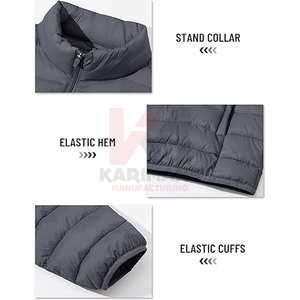 Custom Mens Lightweight Puffer Jacket Loose Fit Water Resistant <b>Bubble</b> <b>Coat</b> Warm Insulation OEM Manufacturer Wholesale Supplier - Product Image 5