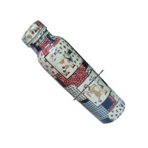 Nouvelle bouteille d'eau en cuivre au design moderne Avantages pour la santé ayurvédique gratuite et réutilisable pour la salle de sport et les voyages à domicile - Product Image 6