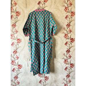 Robe kimono en coton rayé, lavable, vêtements de détente - Product Image 4