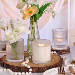 Glass <b>Jars</b> with Wooden Lids and <b>Labels</b>, Empty Candle <b>Jars</b>, Candle Containers Vessels for Candle Making Supplies Wholesale Supply - Product Image 2