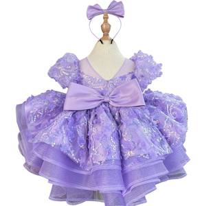 Robe à jupe évasée de haute qualité Nhung Nguyen, taille courte, pour bébés filles, avec paillettes, fabriquée au Vietnam - Prix compétitif OEM ODM - Product Image 1