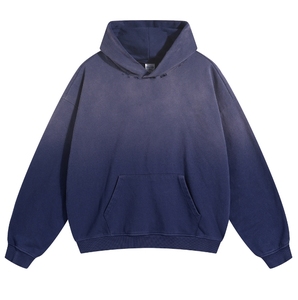 Custom Logo Printed Acid <b>Washed</b> Hoodie Vintage Distressed Heavyweight Cotton Oversized Winter Season Embroidered Technics - Product Image 3