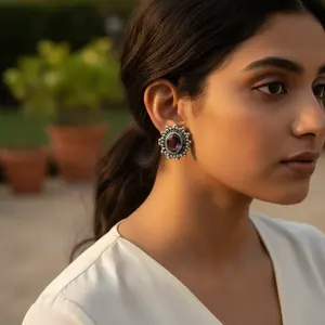 Pendientes de Plata de Ley 925 con Amatista Estilo Vintage para Mujer, con Forma de Mariposa, Pendientes de Aro de Oro de 14K y 18K de Moda, Joyería con Piedras Preciosas - Product Image 1