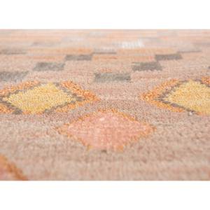 Alfombra Manchaha de Lana y Seda de Bambú con Patrón Geométrico Rojo y Naranja, Anudada a Mano, para Decoración de Sala de Estar - Lev-776 - Product Image 3
