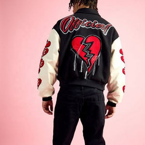 2024 nouveauté broderie personnalisée Patch impression motards veste courte Streetwear moto en cuir PU hommes veste de course pour hommes - Product Image 6