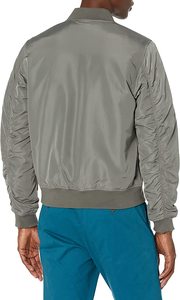 Chaqueta Bomber de Lona Personalizada para Hombre, Estilo Urbano, Corte Ajustado, 100% Poliéster, con Bordado, Nuevo Diseño, Venta al Por Mayor - Product Image 3