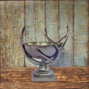 Enfriador de vino de asta de latón de estilo elegante, cuenco de Metal decorativo, acabado de latón antiguo, frutero perfecto y Decoración elegante para el hogar - Product Image 6