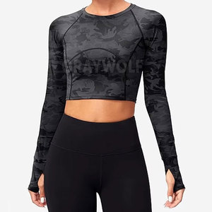 Top Corto de Compresión con Logotipo Personalizado, Ropa de Yoga de Secado Rápido, Top Deportivo - Product Image 1