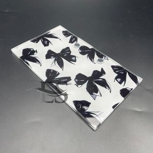 Hot Selling White and Black Bow Eyelash Tiles Custom Logo Sustainable Acrylic Lash Tiles With <b>Magnets</b> For Eyelash Tweezers - Product Image 6