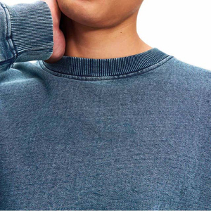 Sweat-shirt délavé à l'acide pour hommes, nouveauté, design tendance, manches longues, col ras du cou, pour hommes - Product Image 5
