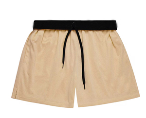 Short en maille imprimé personnalisé de style de rue pour hommes Joggers à motif solide Ceinture élastique de confort pour l'entraînement athlétique de fitness - Product Image 1