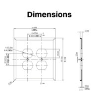 Cubierta de Interruptor de Pared Doble Personalizable de Gran Tamaño, Color Blanco, para PC, con Certificación ETL, para Estética Interior