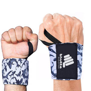 Muñequeras de Neopreno Personalizadas al por Mayor con Logotipo, de Alta Calidad, Antideslizantes, Transpirables, con Cierre de Gancho y Bucle para Levantamiento de Pesas y Gimnasio - Product Image 1