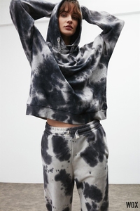 Chándal de algodón 100% de gran tamaño, sudadera de manga larga Multicolor lavada con ácido 2023, para correr con Tobillo, artículo de alta calidad GSM OEM - Product Image 2