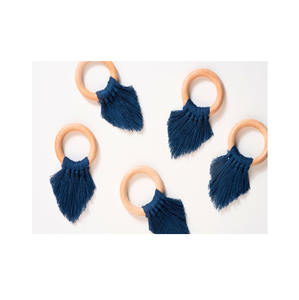 Rond de serviette en bois fait à la main de style avec des perles en bois pour les articles de décoration de table de mariage vente chaude - Product Image 3