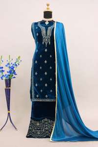 Vente en gros quantité vêtements pakistanais pur velours Salwar Kameez ensemble avec séquence brodé travail pour la fête et le mariage - Product Image 3