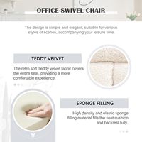 Chaise pivotante de salon moderne pour le salon Chaise de bureau à domicile sans roues avec bras