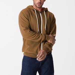 Sweat à capuche zippé 100% coton doublé, lavé à la pierre, imprimé numérique, broderie 3D - Product Image 2