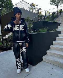 เสื้อฮู้ดเทอร์รี่มีซิปรูดซิป500gsm โอเวอร์ไซส์โลโก้ปักลาย - Product Image 3