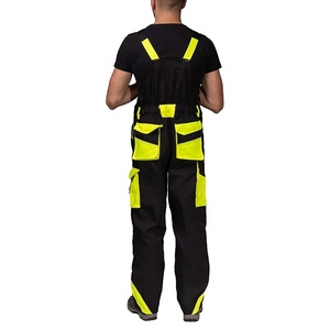 Wholesale Waterproof Bib Pants Mechanic Overall Uniform Safety Works Clothes Uniform <b>Cheap</b> Bib Working washed men's pants - Product Image 2